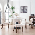 Lot de 4 chaises de salle à manger rembourrées en tissu