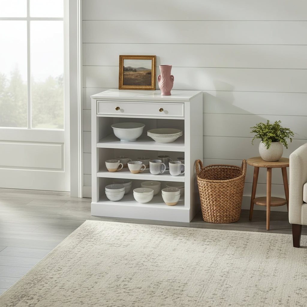 Lifestorey Monza 1-Drawer Cabinet with Shelves