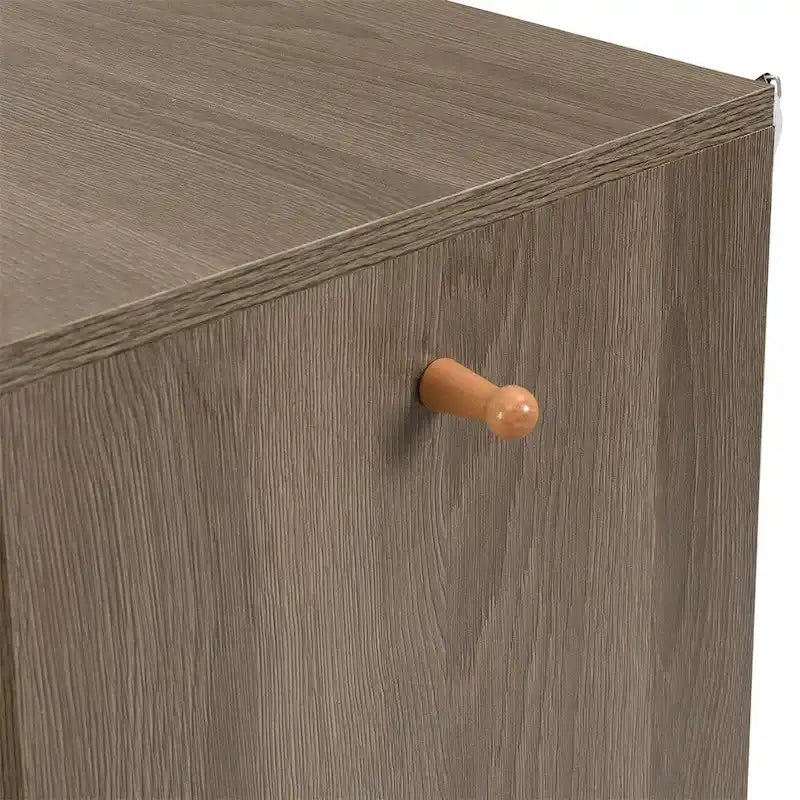 Meuble à chaussures 2-en-1 avec banc rembourré, portes à ouverture par poussée, étagères réglables, panneau de particules anti-basculement