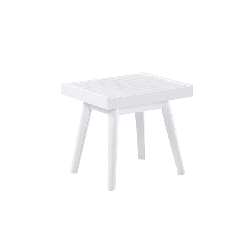 Banc à lattes en bois massif, finition blanche, pieds fuselés, pin de Nouvelle-Zélande, style ferme, entrée, chambre