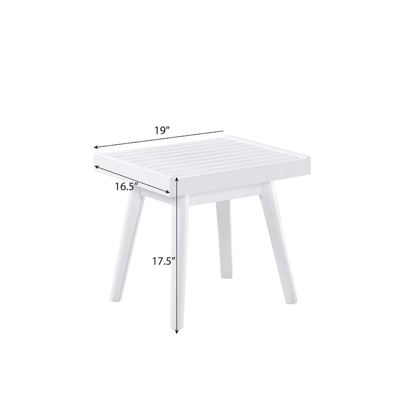 Banc à lattes en bois massif, finition blanche, pieds fuselés, pin de Nouvelle-Zélande, style ferme, entrée, chambre