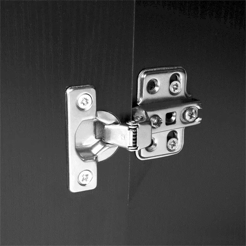 Meuble de Rangement de Salle de Bain en MDF Noir, Deux Portes, Cinq Tiroirs, Poignées en Métal