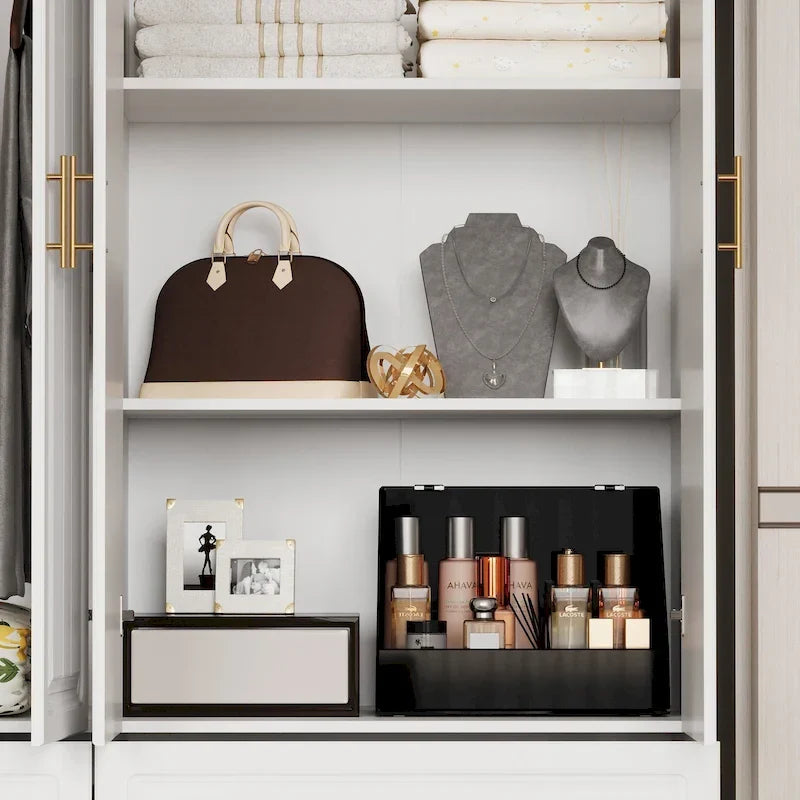 93,9H/74,2H Armoires Penderie Placard Meuble Tiroirs de rangement suspendus